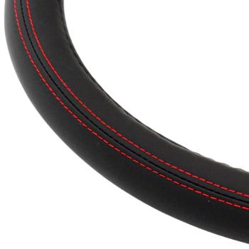 Xkeribom Lenkradbezug 37-38cm Lenkradschoner Lenkradschutz Schwarz Rot Naht